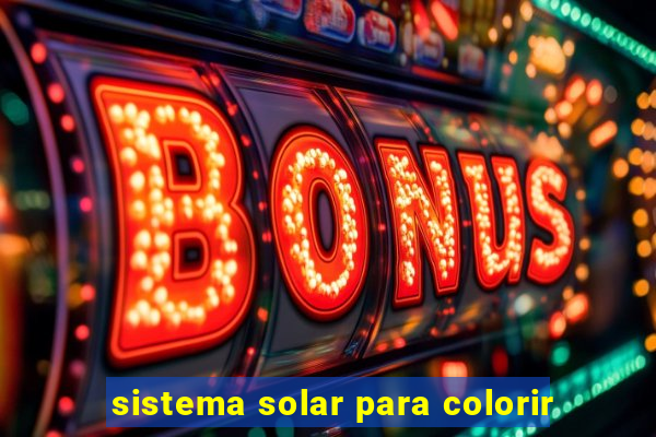 sistema solar para colorir